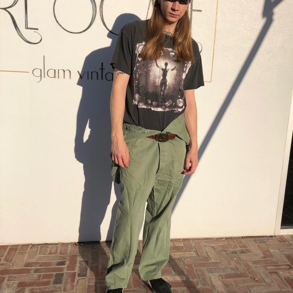 Vintage 1940s coveralls army green Overalls Union made